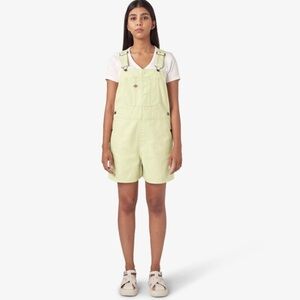 Dickies Women's Duck Bib logo citron green Shortalls size XL‎ new